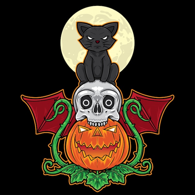 Vector halloween kat