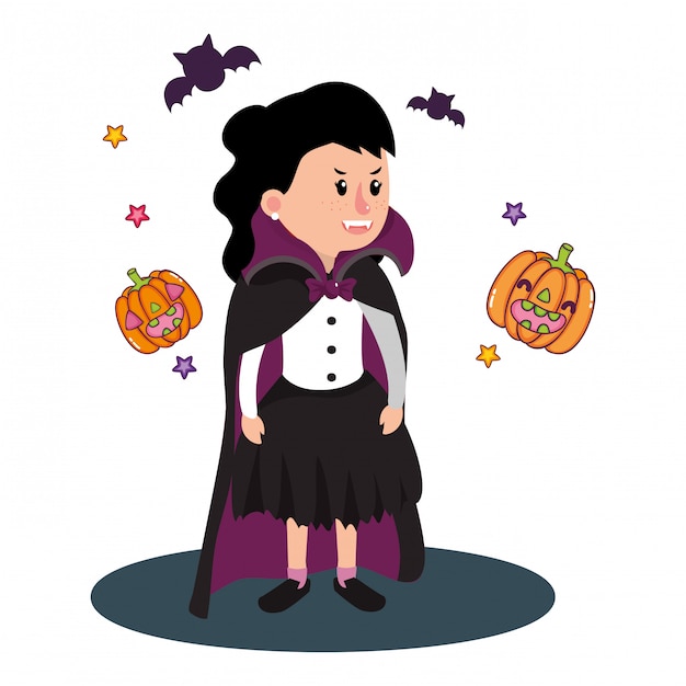 Vector halloween kids cartoons