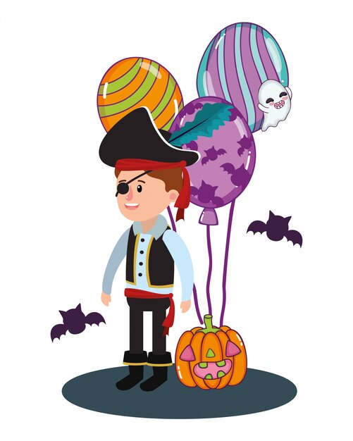 Vector halloween kids cartoons