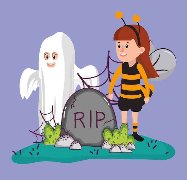 Halloween cartoni animati celebrazione bambini