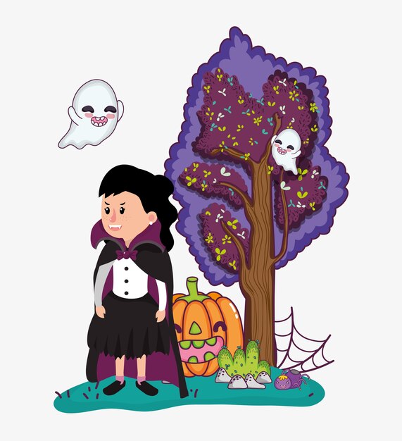 Halloween cartoni animati celebrazione bambini