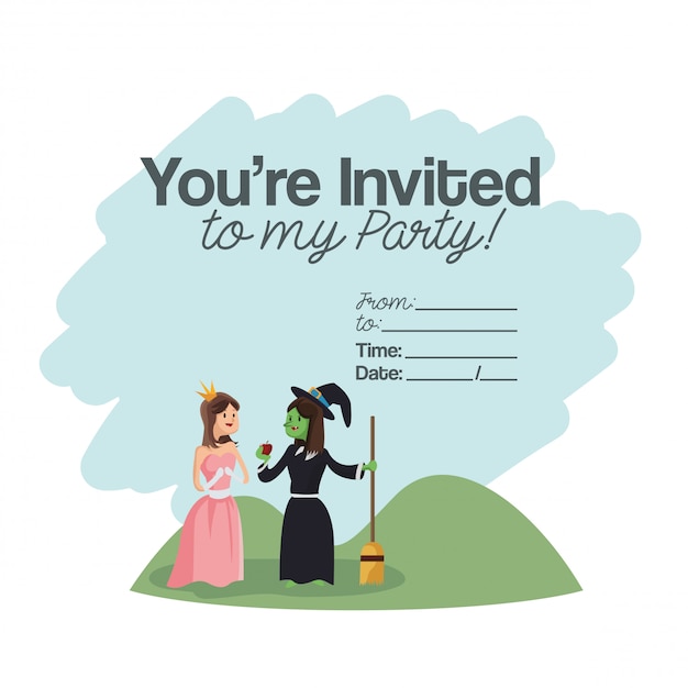 Halloween party card per bambini