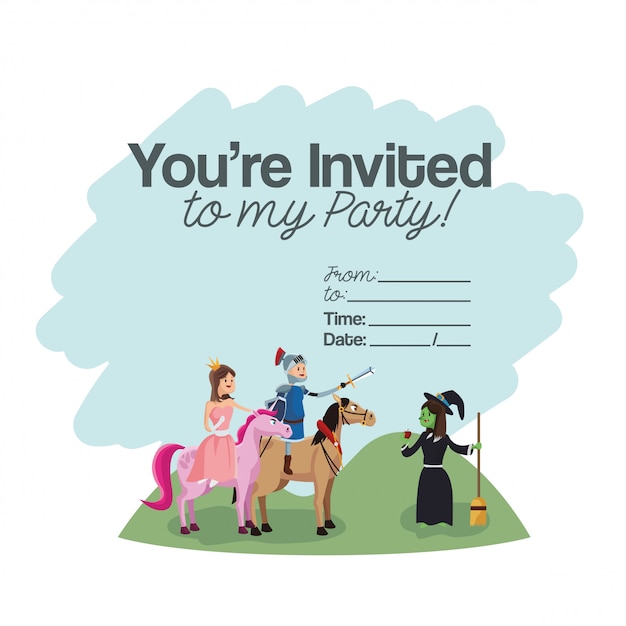 Halloween kids party card