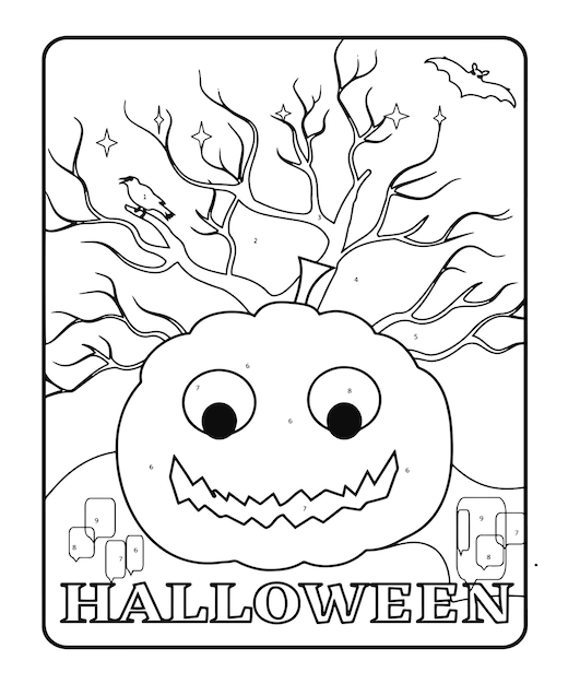 Vector halloween kleurboek voor kinderen