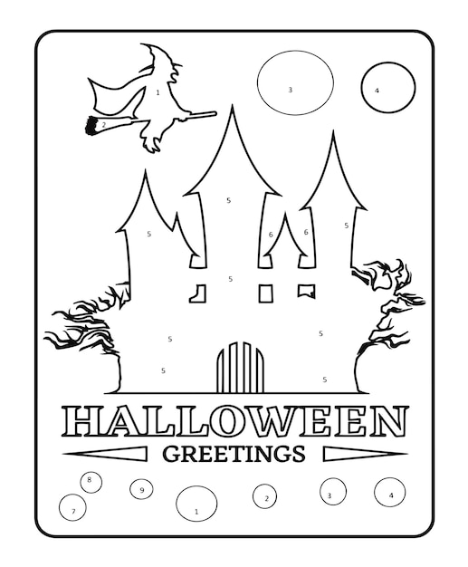 Vector halloween kleurboek voor kinderen