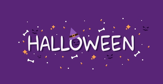Halloween kleurrijke heldere webbanner felicitatie Vector
