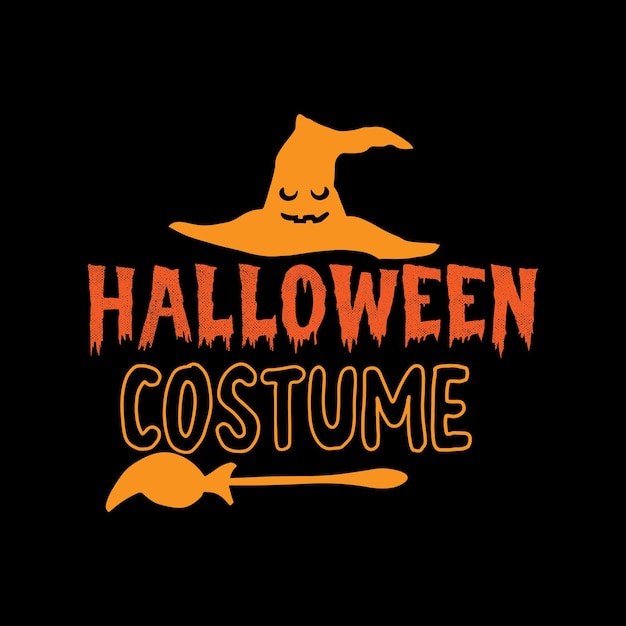 Halloween kostuum typografie belettering voor t-shirt