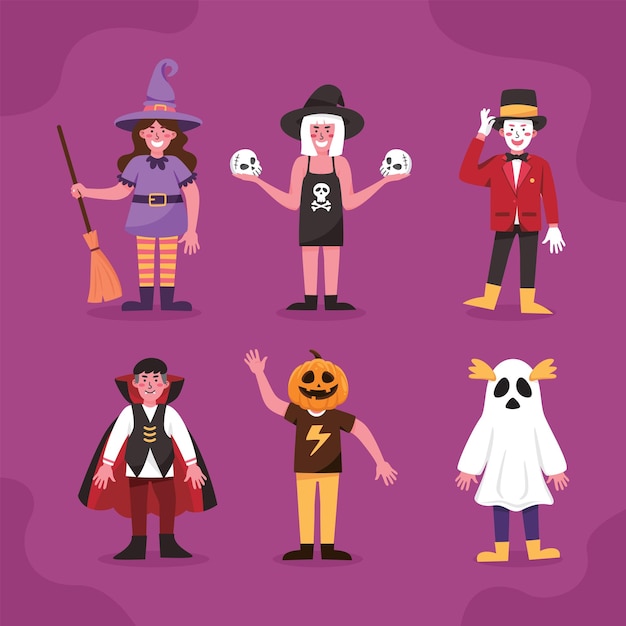 Halloween kostuums set