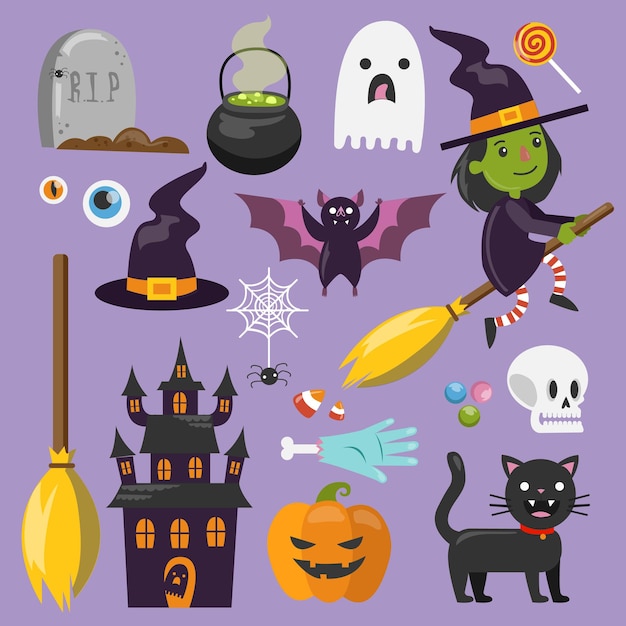 Halloween-kunstset Enge stickers met heks zwarte kat mierenkasteel