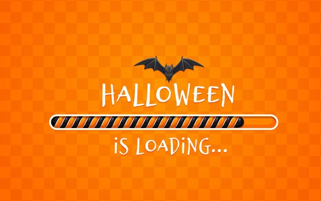 Halloween-laadbalk vakantielading countdown bat