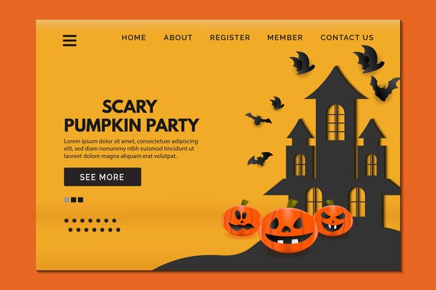 Vector halloween landing page v4