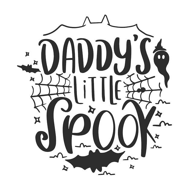 Halloween Lettering Quotes and Sayings For Printable Poster And Halloween Greeting Cards