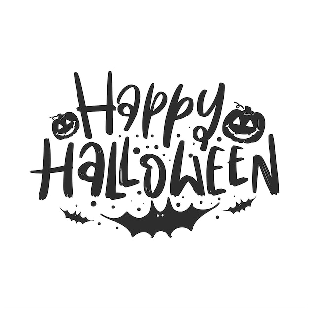 Vector halloween lettering quotes and sayings for printable poster and halloween greeting cards