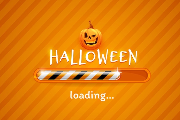 Halloween loading bar horror holiday pumpkin