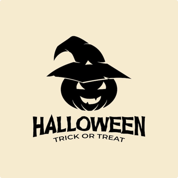 Halloween logo design vector illustration