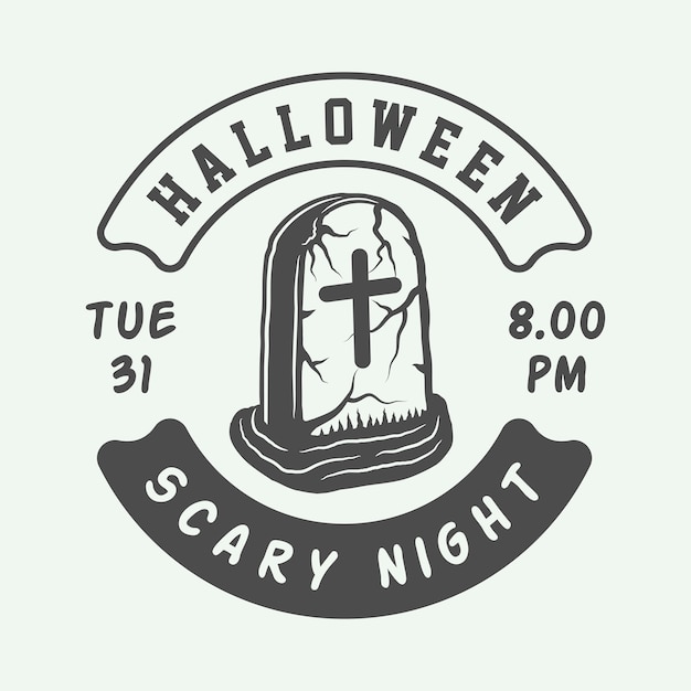 Vector halloween logo, emblem, badge