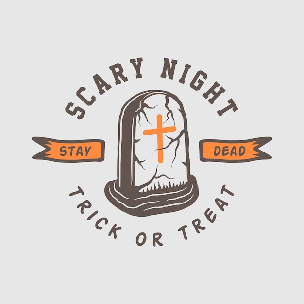 Vector halloween logo, emblem, badge