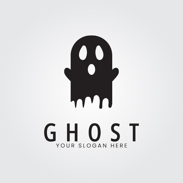 Vector halloween logo icon design inspiration with ghost vector illustration