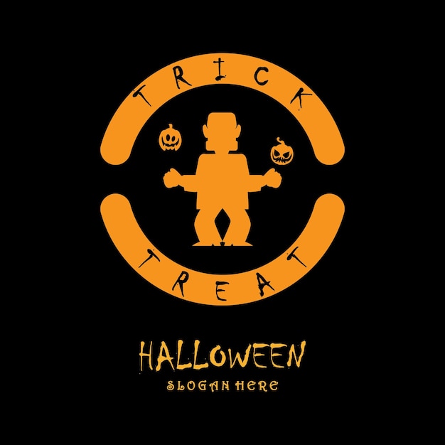 Logo di halloween con modello slogan