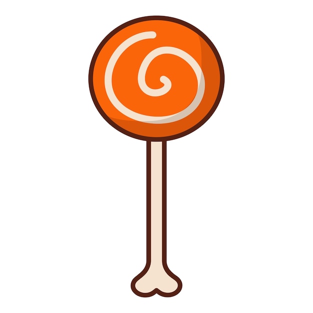 Halloween Lollipop Round lollipop on a stick in the form of a bone