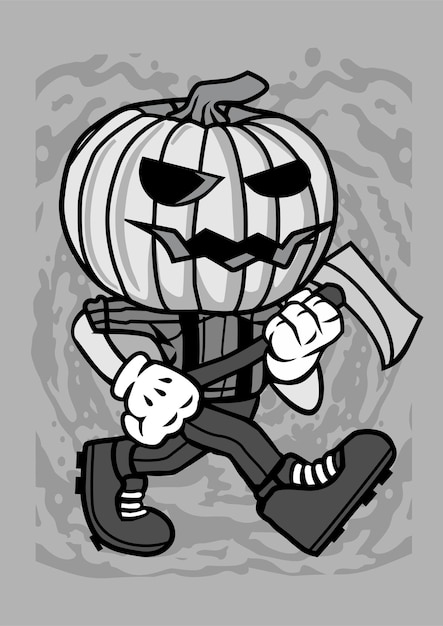 Halloween Lumberjack Cartoon Character