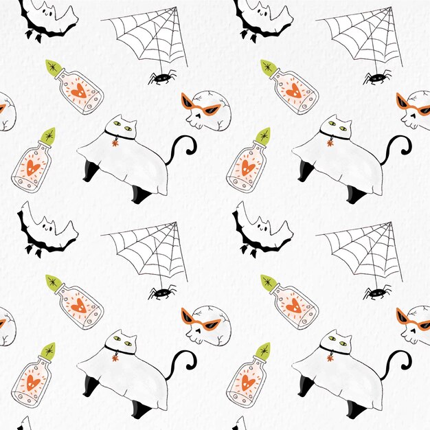 Vector halloween and magical pattern