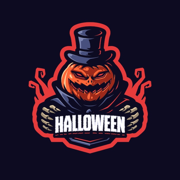 Halloween mascotte logo sjabloon