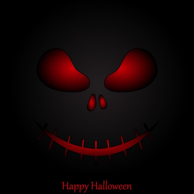 Premium Vector | Halloween mask background scary red eyes design for banner  poster background postcard vector illustration