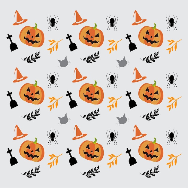 Halloween monster costume pattern design vector Scary monster costume pattern design template vector