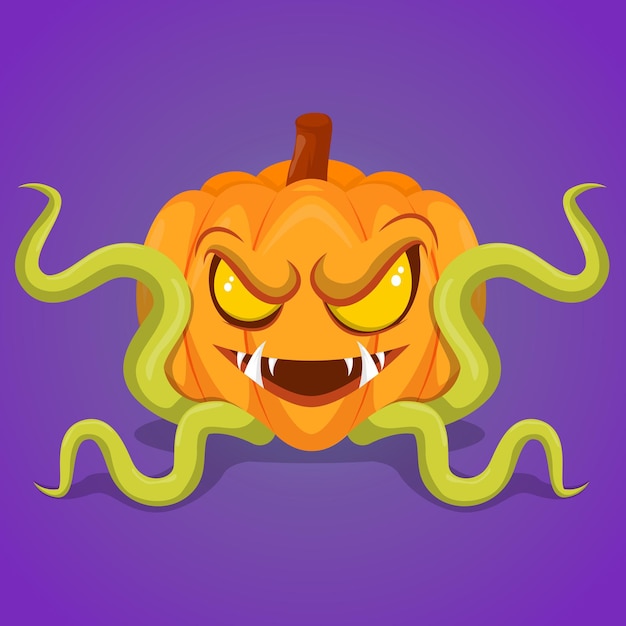 halloween monster pompoen cartoon
