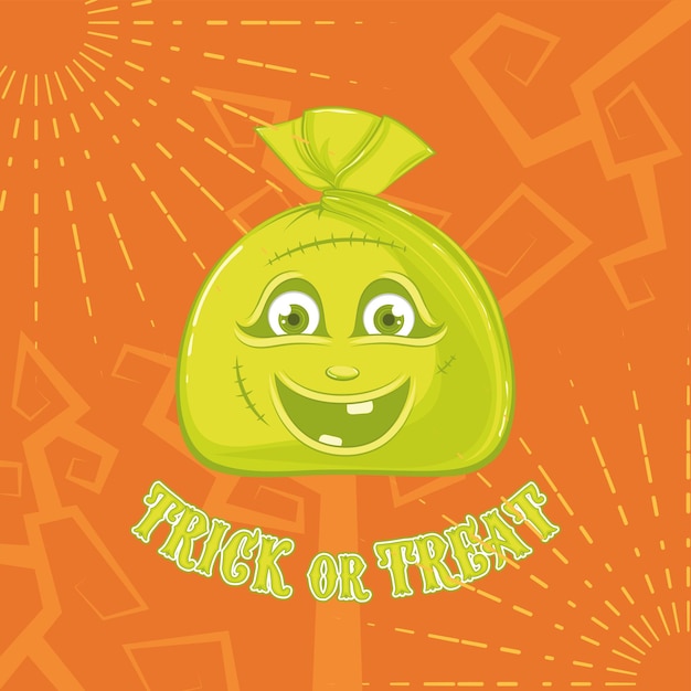 Halloween monster snoepjes Trick or treat vectorillustratie