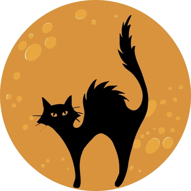 Vector halloween moon silhouette