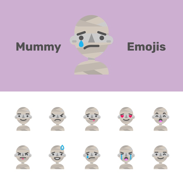 halloween mummy emojis 