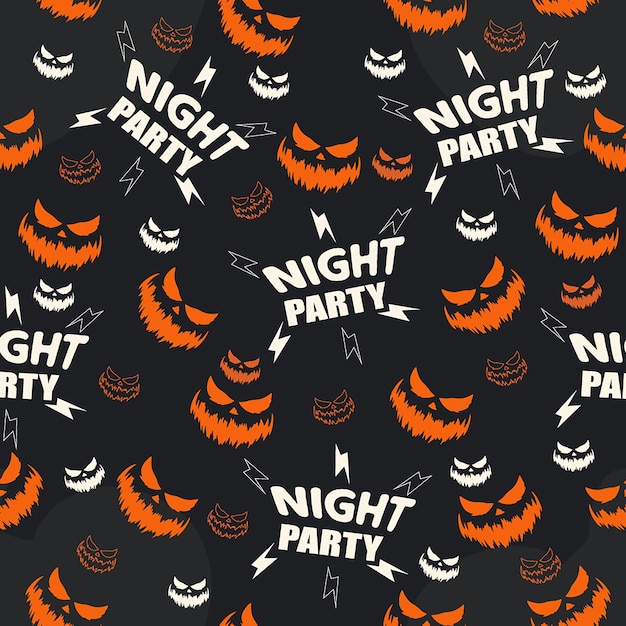 Halloween Naadloos Patroon Digitaal papier Premium Vector