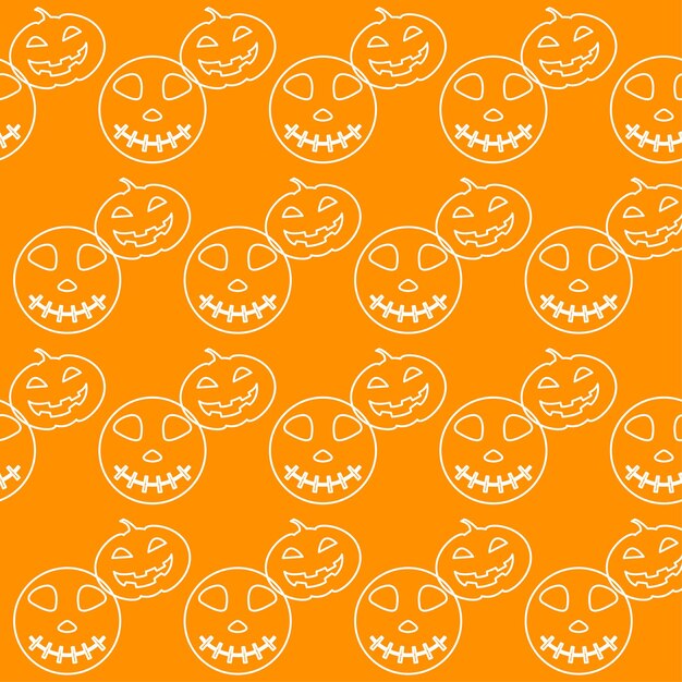 Halloween naadloze patroon achtergrond. abstracte halloween-schetselementen geïsoleerd op paarse omslag. handgemaakt patroon voor ontwerpkaart, uitnodiging, poster, banner, menu, notitieboekje, album enz.