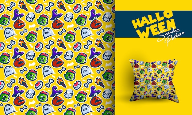 Halloween naadloze patroon ontwerp