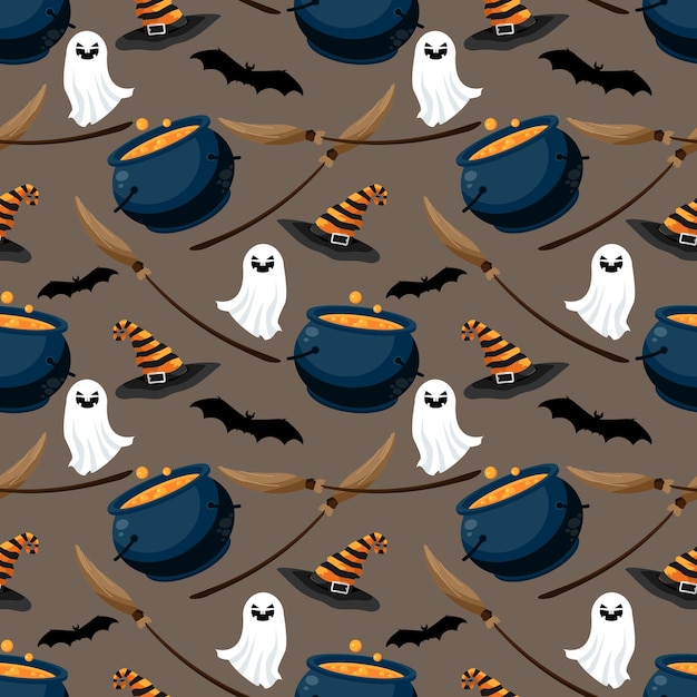 Vector halloween naadloze patroon.