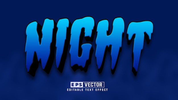 Halloween Night 3d Style Editable Text Effect Vector With Background