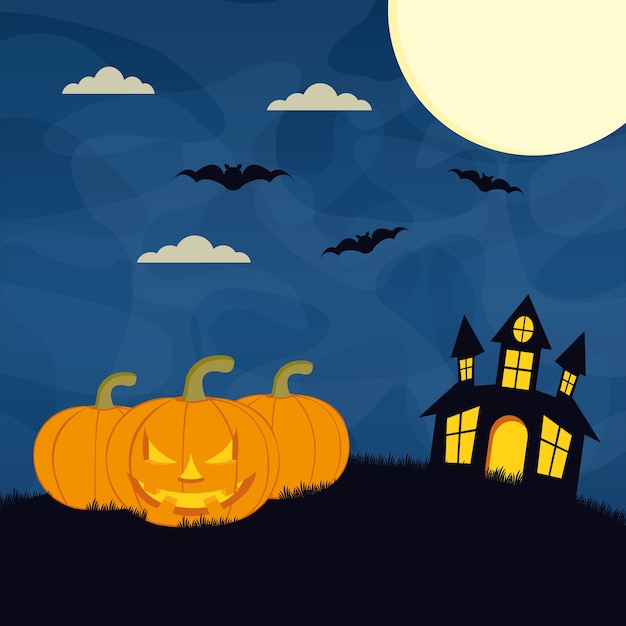 Sfondo di notte di halloween