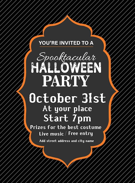 Vector halloween night celebration party poster flyer social media post design