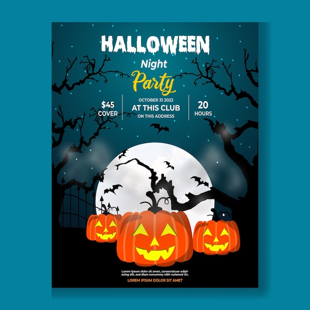 Halloween Night Party Poster Design