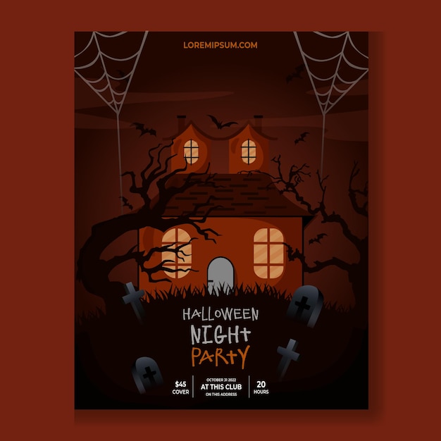 halloween night party poster design
