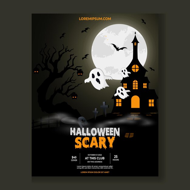 Halloween Night Scary Poster Design