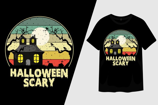 Halloween night scary t shirt design