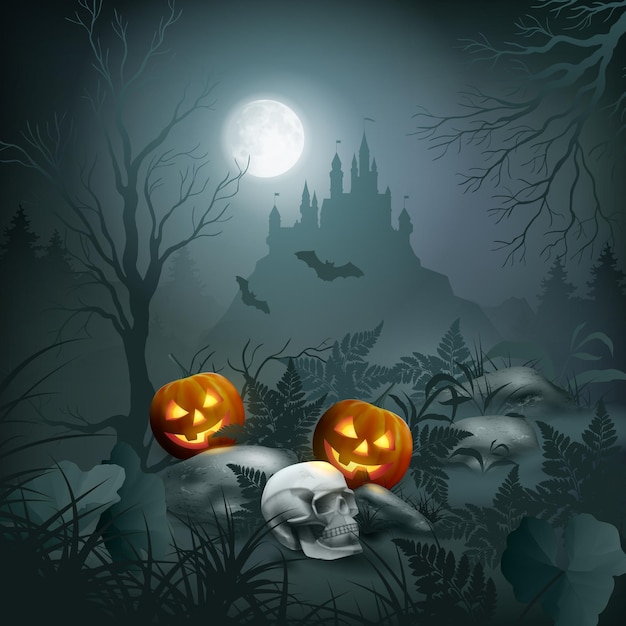 Halloween Night Scene