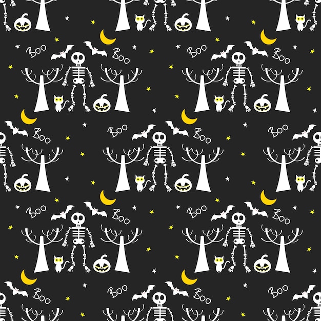 Halloween night seamless pattern.