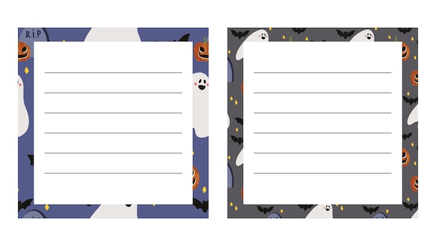 Halloween notepad for planner, stationery, to do list.