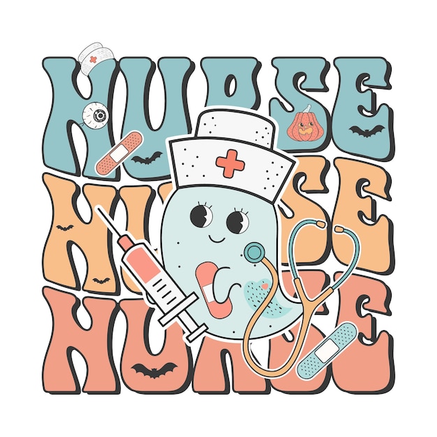 Vector halloween nurse sublimation bundle