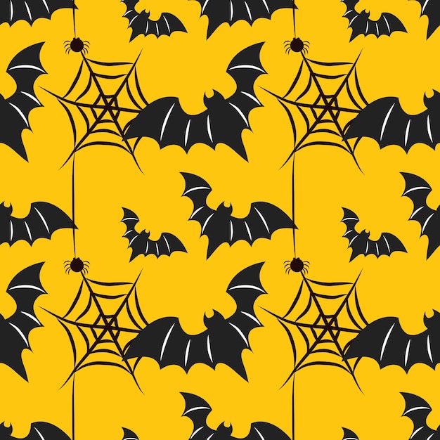 halloween objects seamless pattern vector