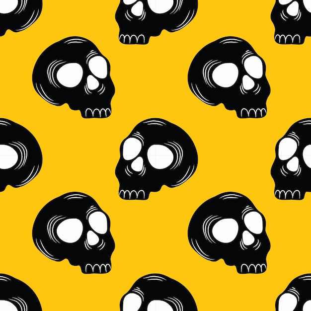 halloween objects seamless pattern